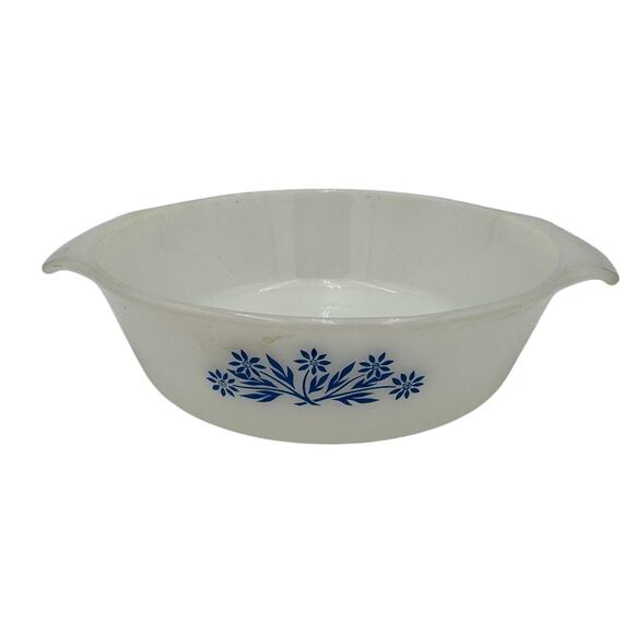 Anchor Hocking Fire King Baking Dish #436 1 Qt Blue Cornflower - Picture 2 of 5